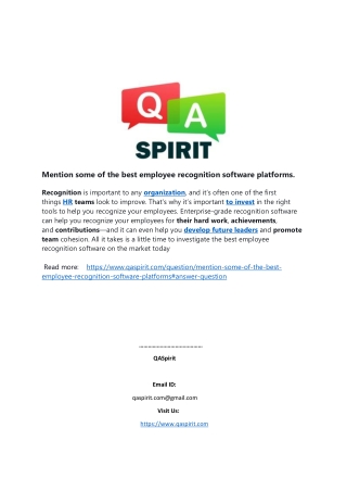 Mention some of the best employee recognition software platforms-converted