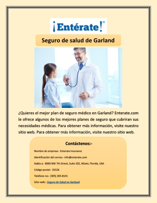 Seguro de salud de Garland