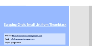 Scraping Chefs Email List from Thumbtack