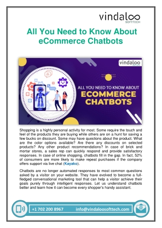 All You Need to Know About eCommerce Chatbots
