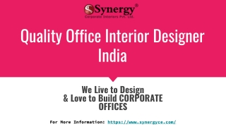 Quality Office Interior Designer India