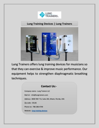 Lung Training Devices | Lung Trainers