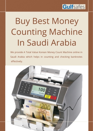 Buy Best Money Counting Machine In Saudi Arabia