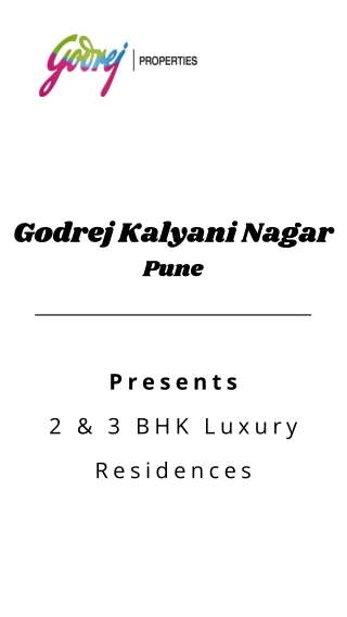 Godrej Kalyani Nagar Pune E-Brochure Download