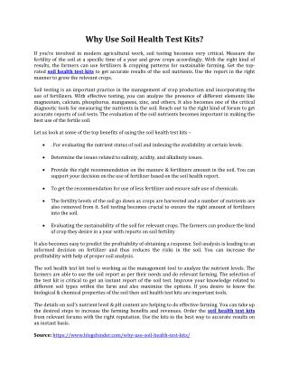 Why Use Soil Health Test Kits.docx