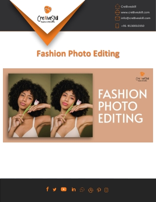 Fashion Photo Retouching And Editing Services | Cre8iveSkill