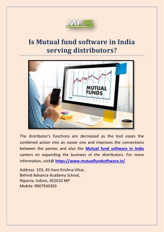 Is Mutual fund software in India serving distributors