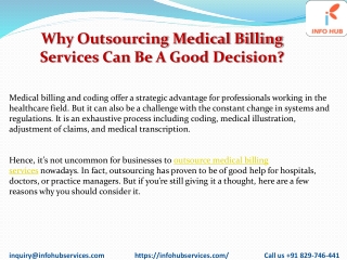 Why Outsourcing Medical Billing Services Can Be A Good Decision