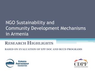 NGO Sustainability and Community Development Mechanisms in Armenia