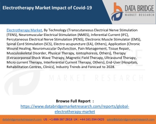 Electrotherapy Market Impact of Covid-19