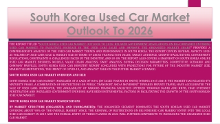 South Korea used car market outlook to 2026