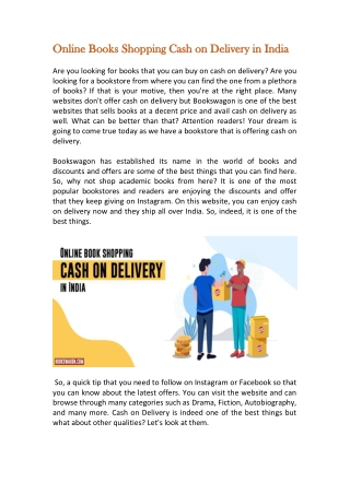 Online Books Shopping Cash on Delivery in India