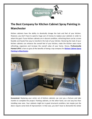 Kitchen Cabinet Spray Painting in Manchester