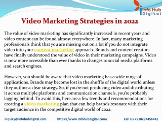 Video Marketing Strategies in 2022