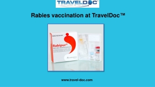 Rabies vaccination at TravelDoc™