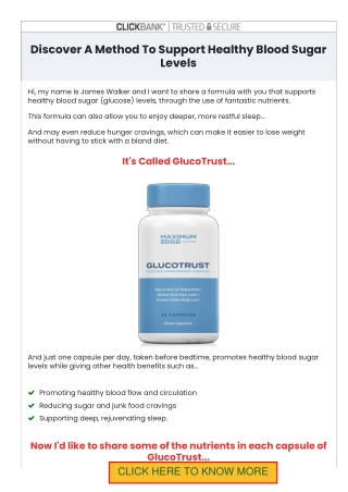 GLUCOTRUST== ONE SOLUTION FOR DIABETES