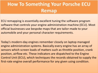 How To Something Your Porsche ECU Remap