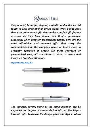 Engraved Pens Australia  Promotionalpens.com.au