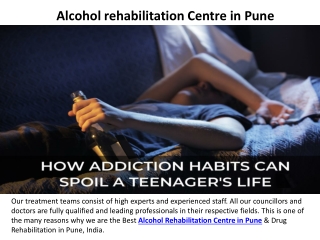 Alcohol rehabilitation Centre in Pune