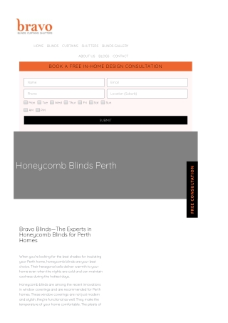 Honeycomb Blinds Perth