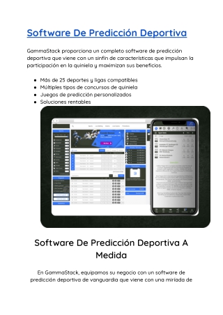 Software De Predicción Deportiva