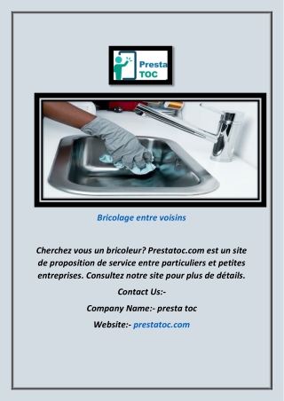 Services Entre Voisins | Prestatoc.com