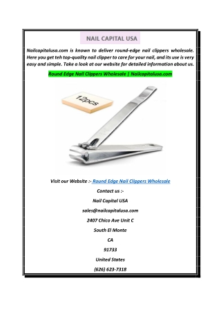 Round Edge Nail Clippers Wholesale  Nailcapitalusa.com