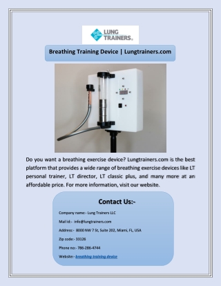 Breathing Training Device | Lungtrainers.com