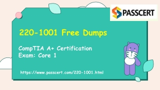 2022 Free CompTIA A  220-1001 Dumps Material