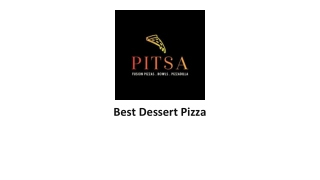 Best Dessert Pizza