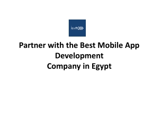 Mobile App Development Company in Egypt