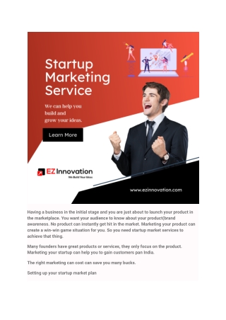 Thinking about How startup marketing service will help your startup