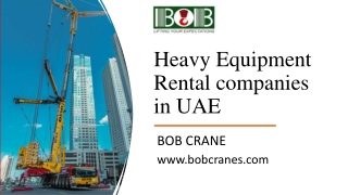 Heavy Equipment Rental Companies in UAE