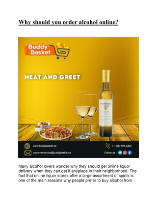 Why should you order alcohol online?