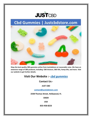 Cbd Gummies | Justcbdstore.com