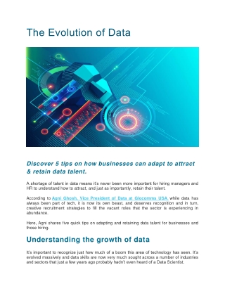 The evolution of data - Glocomms