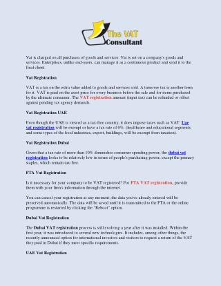 Is It Time For You To Start Your Vat Registration In UAE