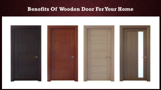 Benefits of Wooden Door for your Home