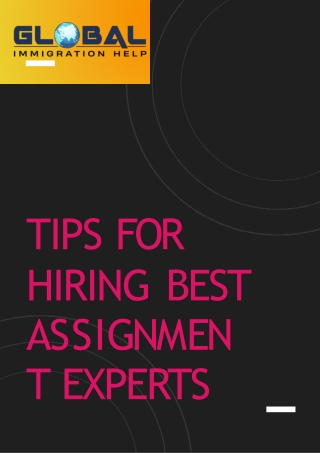 Tips For Hiring Best Assignment Experts