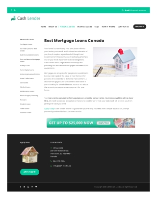 Best Mortgage Loans Canada