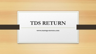 Startup TDS Return - Startup-Movers