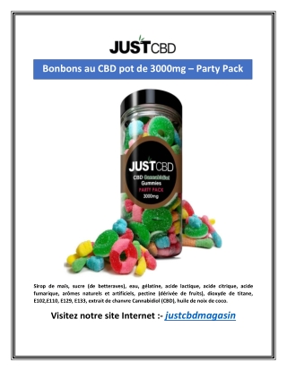 Bonbons au CBD pot de 3000mg – Party Pack