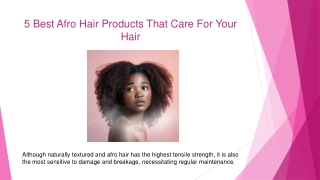 5 Best Afro Hair Products That Care For Your Hair