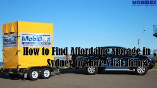 How to Find Affordable Storage in Sydney to Store Vital Items?