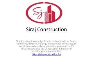 sirajconstrution in aranthangi,pudukkottai.