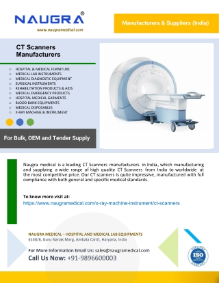 CT Scanners Manufacturers