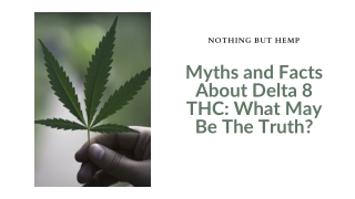 Myths and Facts About Delta 8 THC; What May Be The Truth