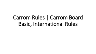 Carrom Rules | Carrom Board Basic, International Rules