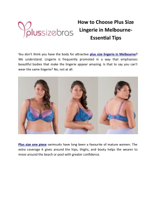 How to Choose Plus Size Lingerie in Melbourne- Essential Tips