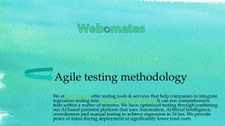 Agile testing methodology